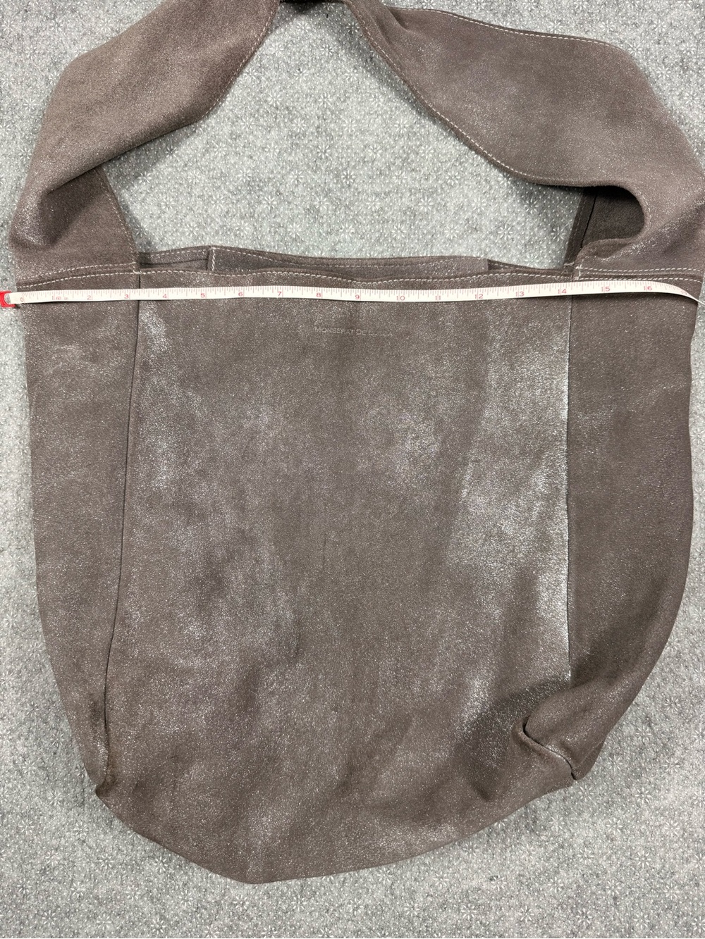 MONSERRAT DE LUCCA Suede Tote - Gray Sparkly - Picture 2 of 6